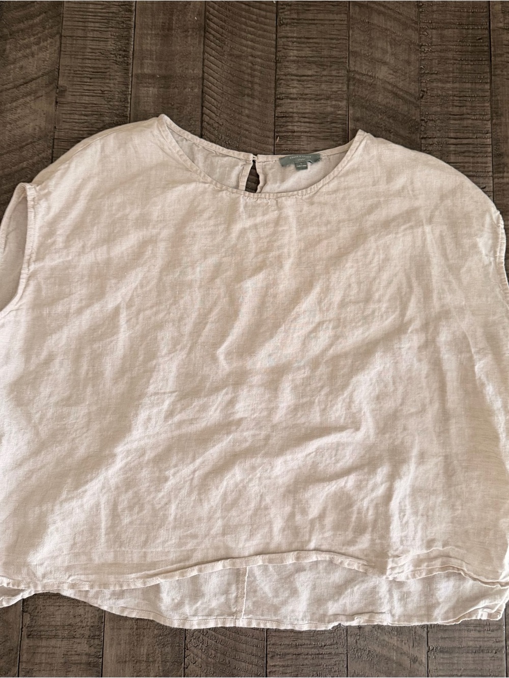Linen boxy top